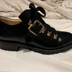 The Office of Angela Scott - Black Patent Leather Logan Loafers